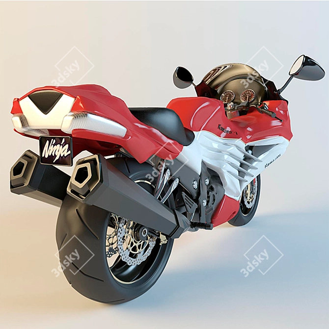 Kavasaki Motorcycle: Power, Style, Adventure! 3D model image 2