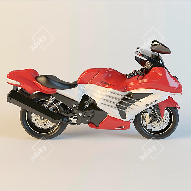 Kavasaki Motorcycle: Power, Style, Adventure! 3D model image 3