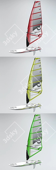 Sailboard Pro: The Ultimate Wind-Powered Thrill 3D model image 3