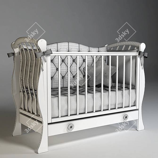 LeL Lily Cot-1200x600mm 3D model image 2