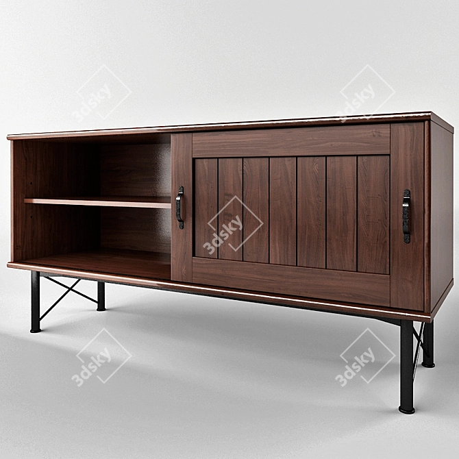 Stylish TV Stand - Ikea TOKKARP 3D model image 1