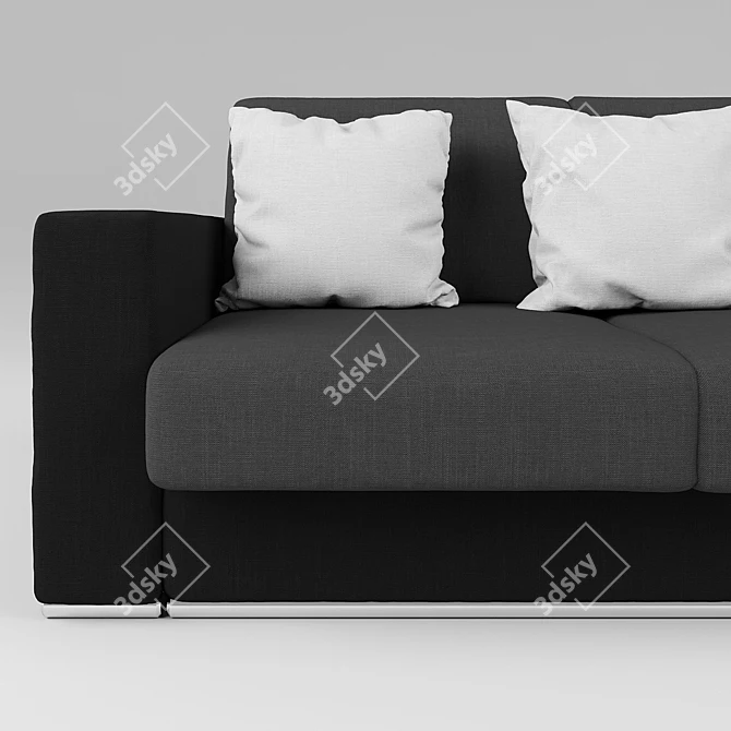 Laguna Giovanni Silver Sofa 3D model image 2