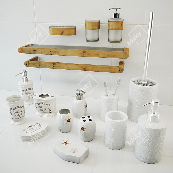 Versatile Bathroom Essentials Set 3D model image 1