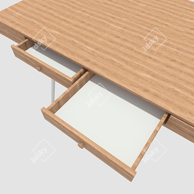 Compact Writing Desk 3D model image 3