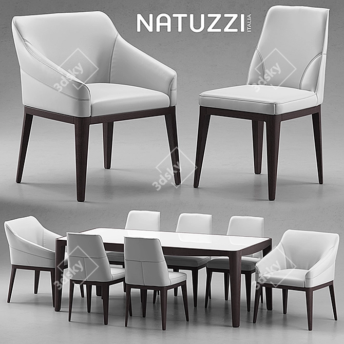 Elegant Set: Natuzzi Minerva 3D model image 1