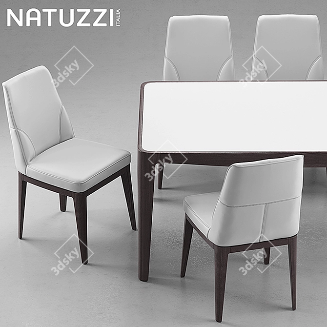 Elegant Set: Natuzzi Minerva 3D model image 3
