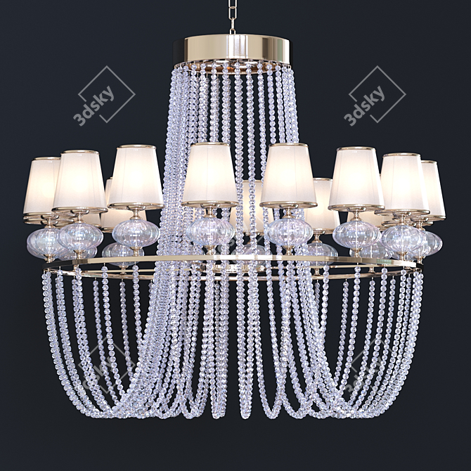 IL Paralume Marina CH16 LU IL - 16-Light Chandelier 3D model image 1