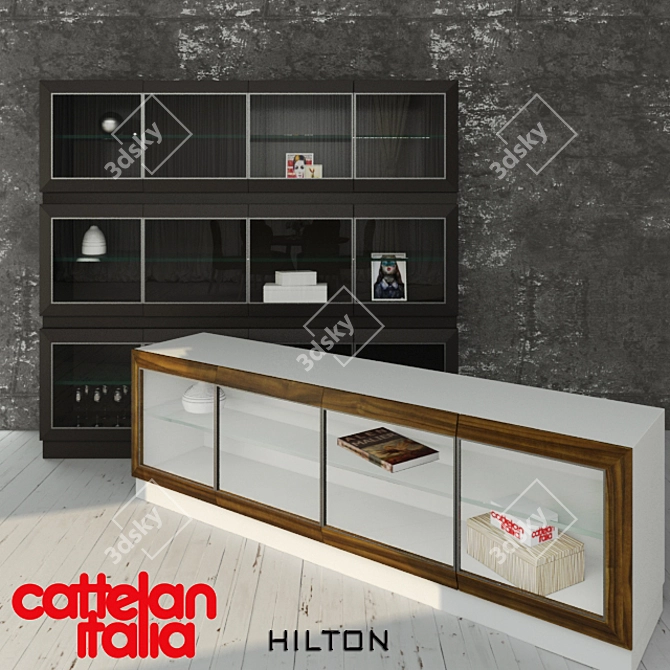 Cattelan Italia Hilton: Sophisticated Buffet with Accessories 3D model image 1