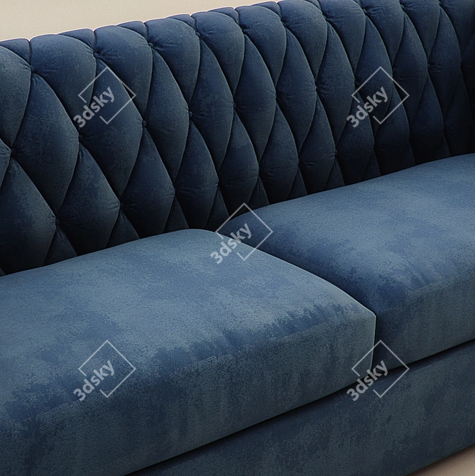 Stylish Parsom Sofa: 75x220x88cm 3D model image 2