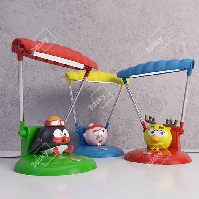 Title: Modern Animal-themed Table Lamp 3D model image 1