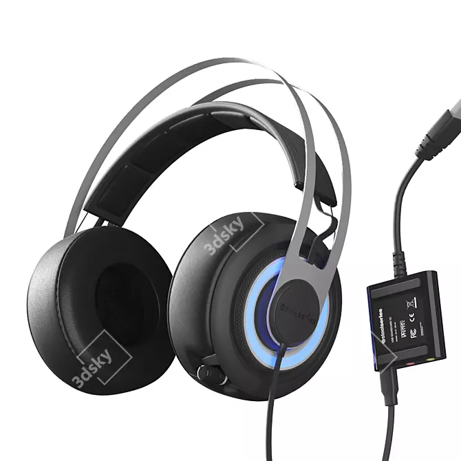 Siberia Elite Gaming Headset: Superior Sound and Style 3D model image 1