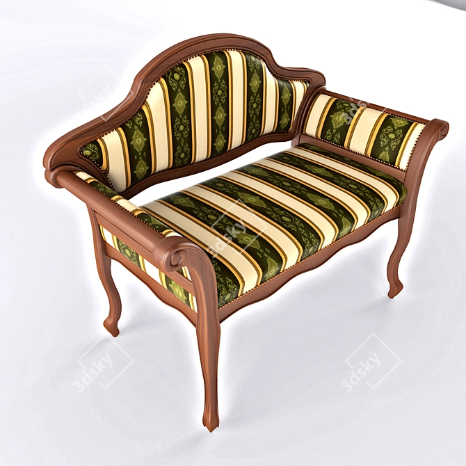 Classic Style Bench 3D model image 2