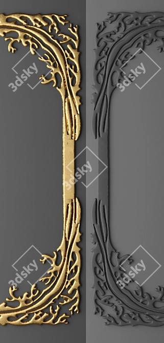 Gleaming Gold Frame 3D model image 3