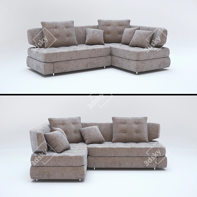 Elegant Palermo Sofa - 8 March Factory 3D model image 1