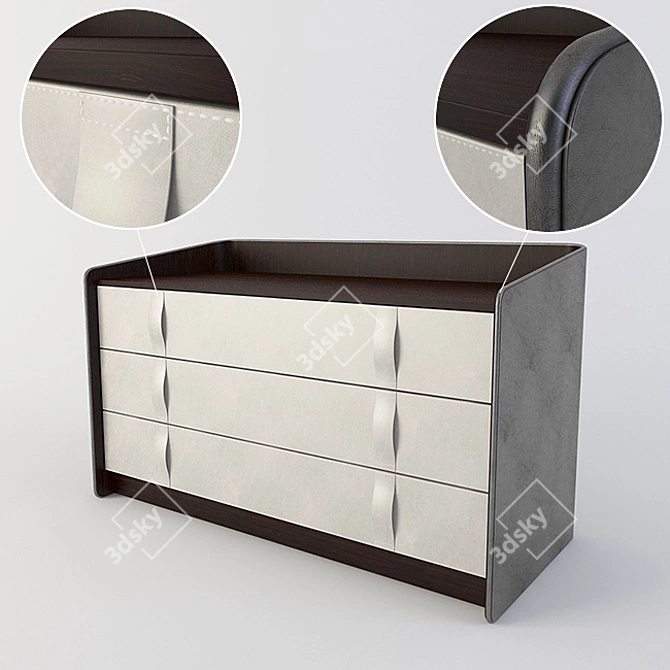 Flou Gentleman Chest of Drawers and Cabinets 3D model image 2