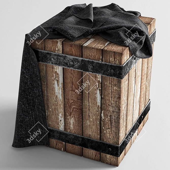 Urban Chic Loft Pouf 3D model image 1