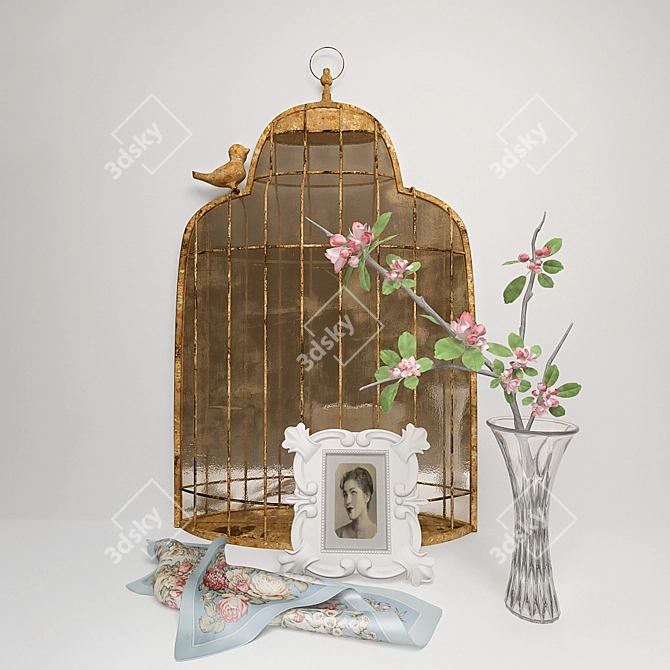 Elegant Home Decor Set 3D model image 1