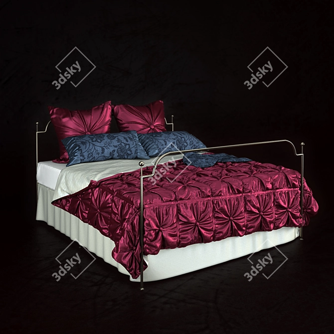 Ethnic Rosette Bed 3D model image 1