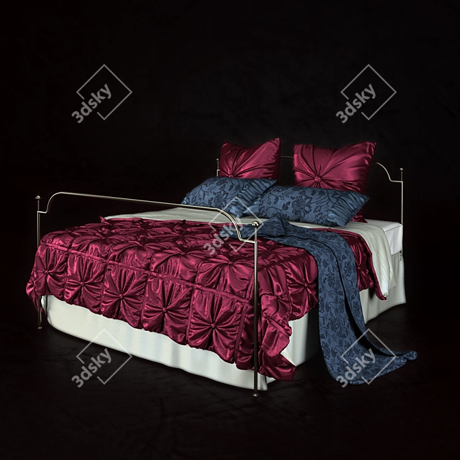 Ethnic Rosette Bed 3D model image 2