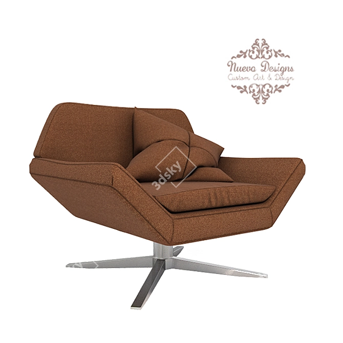 Elegant Sly Lounge Chair 3D model image 1