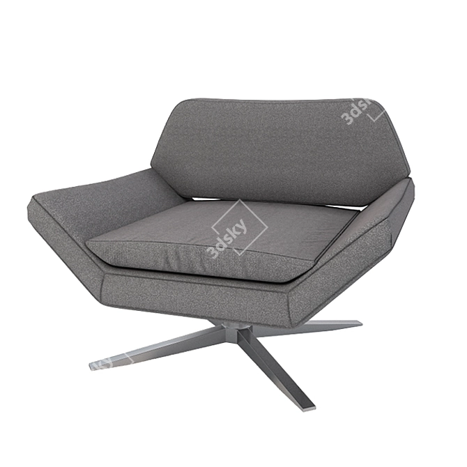 Elegant Sly Lounge Chair 3D model image 2