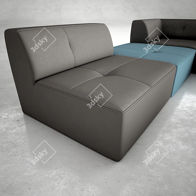 Koln Upholstered Hallway Bench 3D model image 2