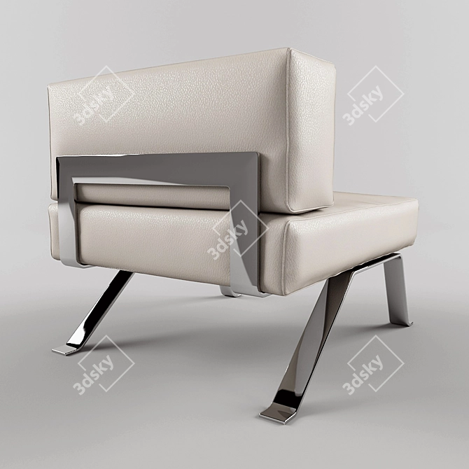 Title: Cassina 512 OMBRA Leather Chair 3D model image 3