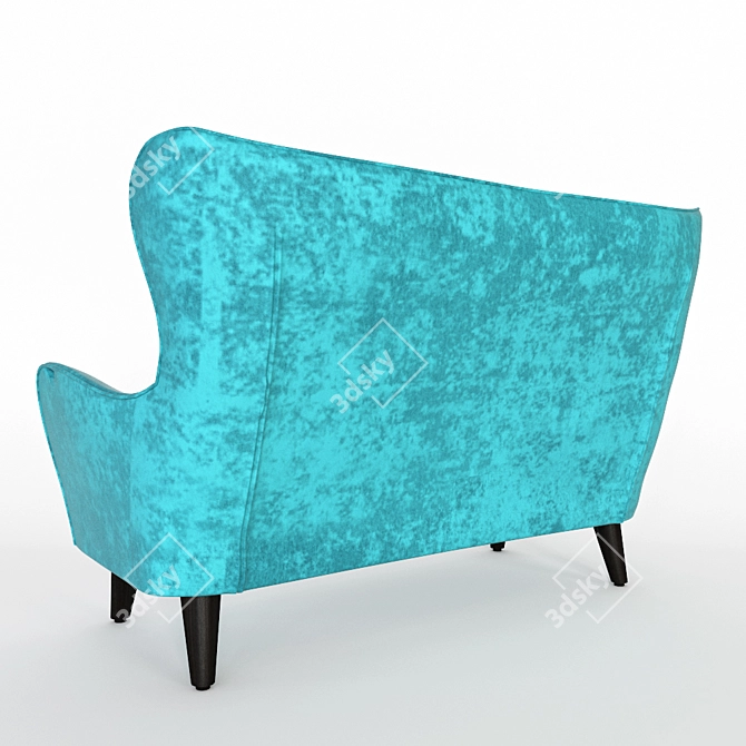 Pola Double Sofa: Modern and Classic Harmony 3D model image 2