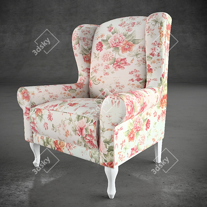 Elegant Lisa Armchair | W90 D75 H105 3D model image 1