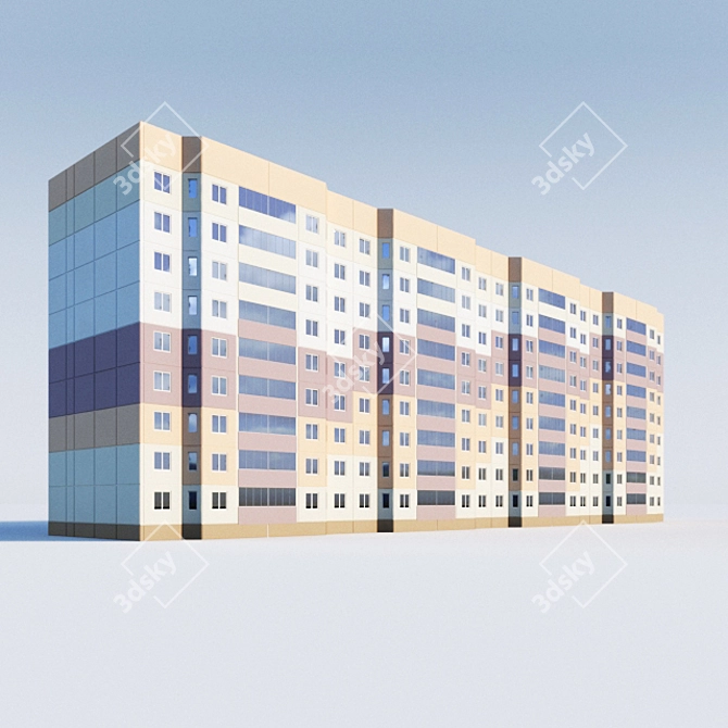 Title: Modular Color-Changing Panel House 3D model image 2