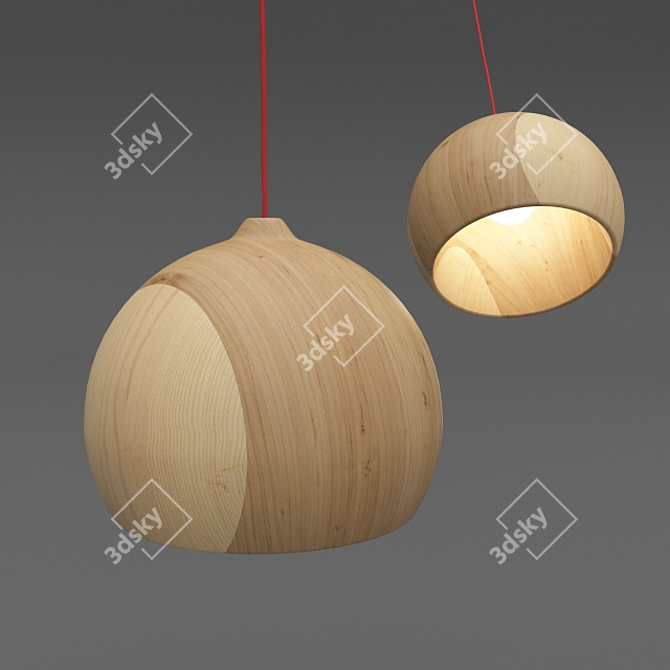 Stylish Acorn Pendant by Hand & Eye Studio 3D model image 1