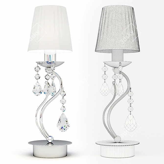 Elegant Vittoriana Table Lamp 3D model image 3