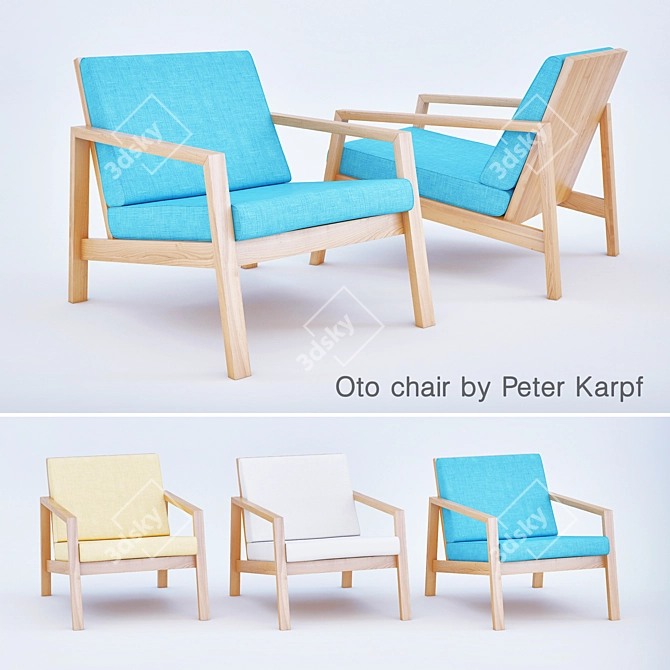 Sleek Oto Chair by Karpf 3D model image 1