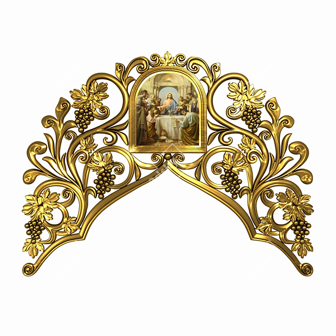  Iconostasis Central Decor: Elegant and Detailed 3D model image 1