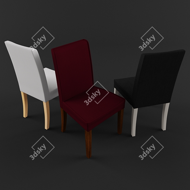 Modern Scandinavian Style Chair 3D model image 3