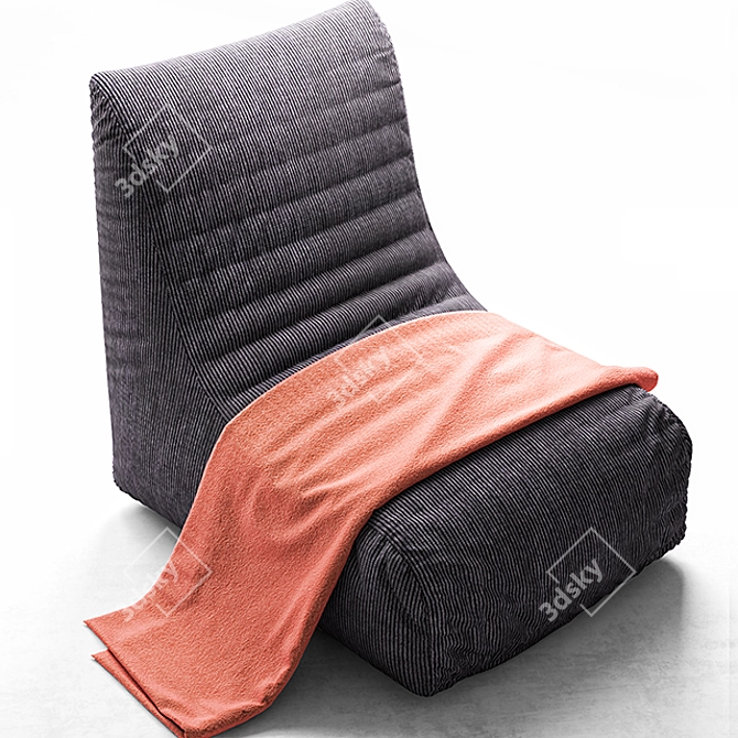 Elegant Relaxation Armchair 3D model image 1