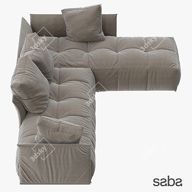 Elegant Saba Pixel Sofa: Stylish Comfort 3D model image 3