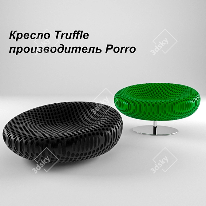 Modern Comfort: Chair Ottoman Porro 3D model image 1