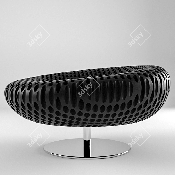 Modern Comfort: Chair Ottoman Porro 3D model image 2