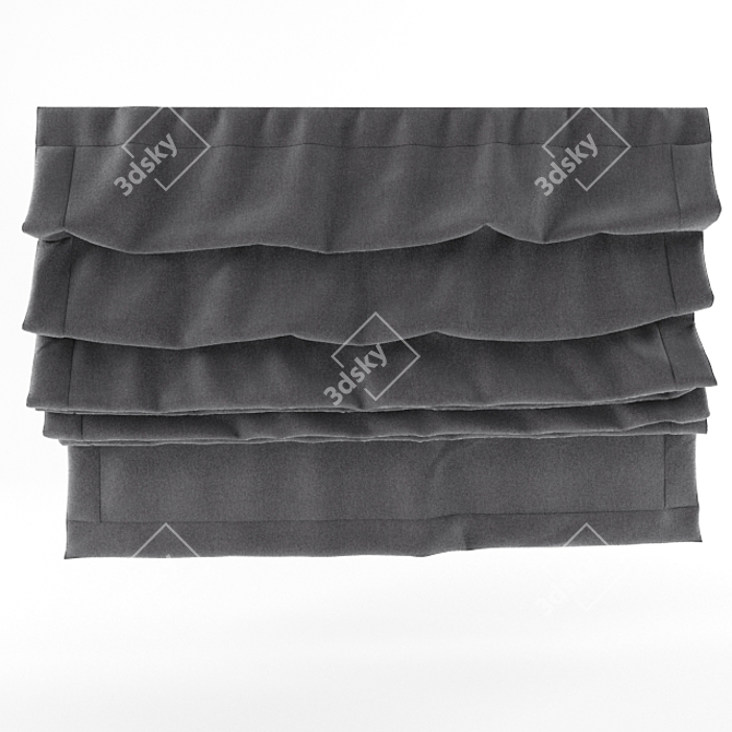 Elegant Velvet Drapes 3D model image 1