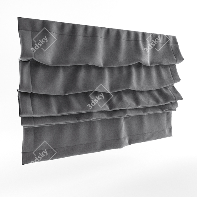 Elegant Velvet Drapes 3D model image 2