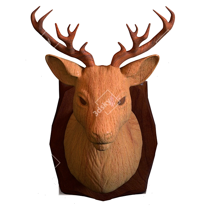 Rustic Antler Decor 3D model image 1