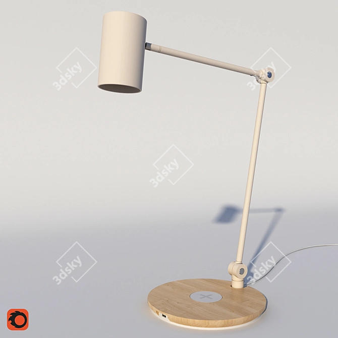 Wireless Charging Table Lamp: RIGGAD 3D model image 1