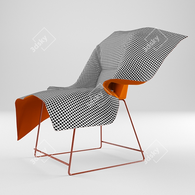 Compact Modern Armchair 3D model image 2