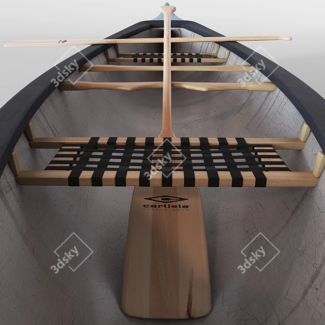 Sleek Canoe 3D model image 2