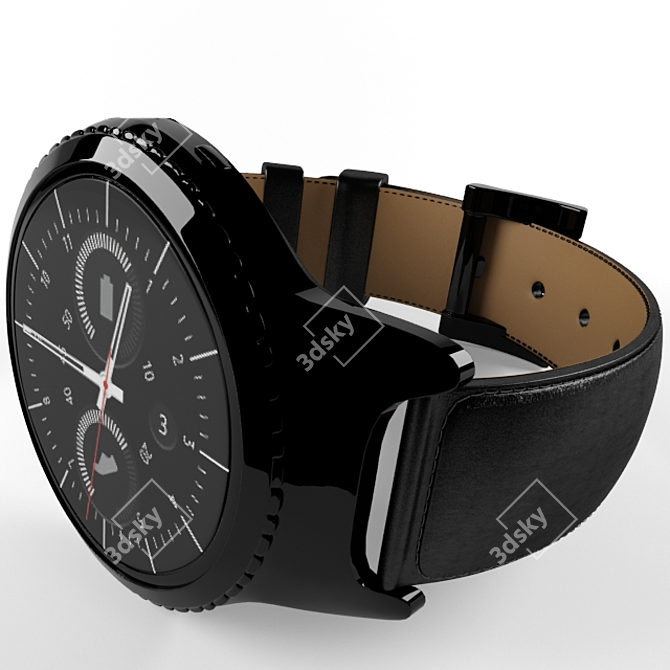 Stylish Samsung Gear S2 Classic 3D model image 3