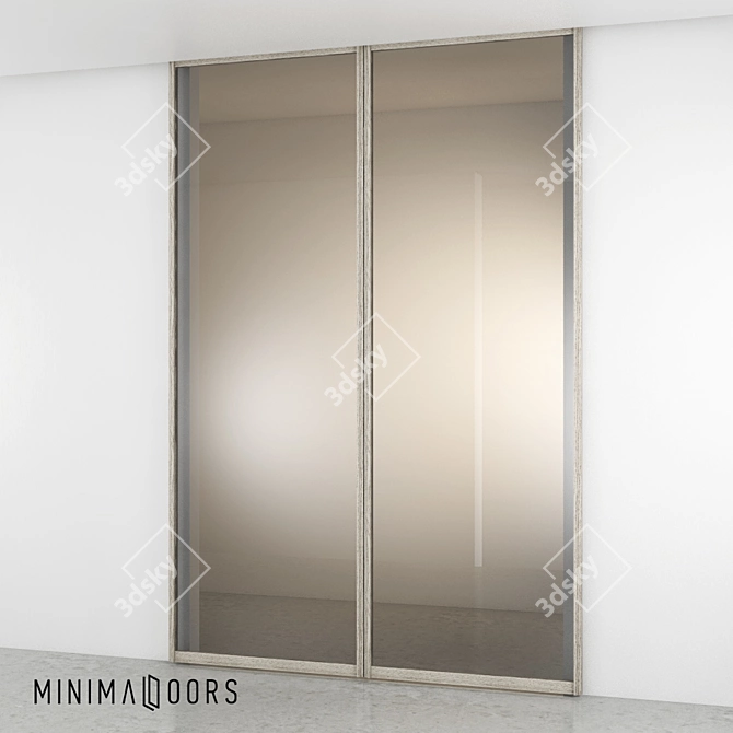 Minimal Glass Sliding Walls 3D model image 3