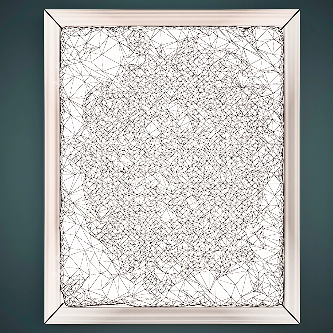 Elegant Engraved Granite Panel 3D model image 2