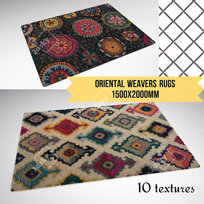 Polyester Oriental Weavers Rugs 3D model image 1