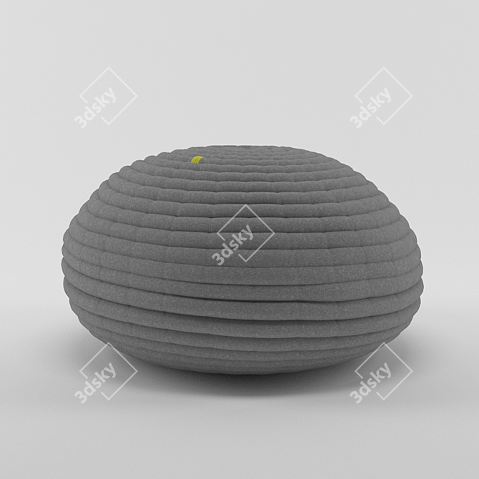 Ndebele Tribal Seat and Ottoman 3D model image 2